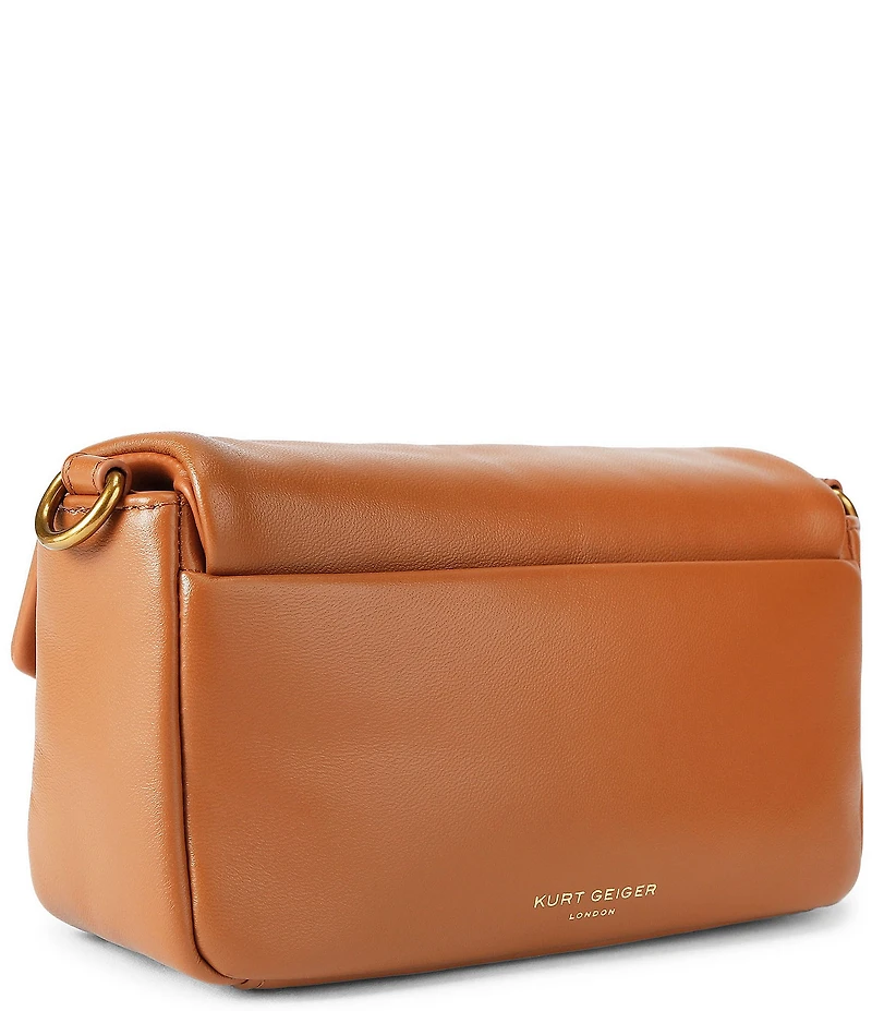 Kurt Geiger London Mini Gold Oxford Leather Crossbody Bag
