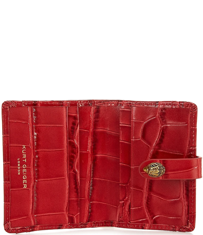 Kurt Geiger London Kensington Crocodile Embossed Leather Multi Card Case