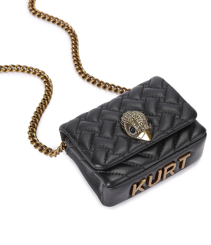 Kurt Geiger London Nano Kensington Kurt Quilted Crossbody Bag