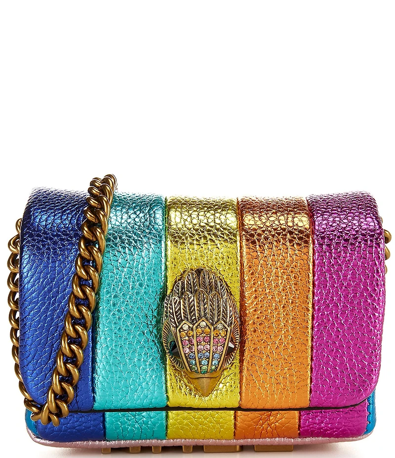 Kurt Geiger London Nano Kensington Rainbow Stripe Kurt Crossbody Bag
