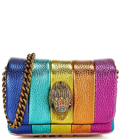 Kurt Geiger London Nano Kensington Rainbow Stripe Kurt Crossbody Bag