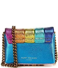 Kurt Geiger London Nano Kensington Rainbow Stripe Kurt Crossbody Bag