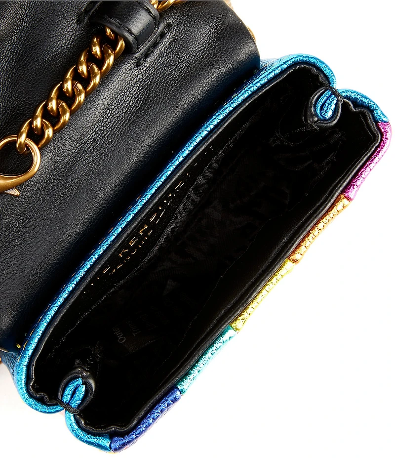 Kurt Geiger London Nano Kensington Rainbow Stripe Kurt Crossbody Bag