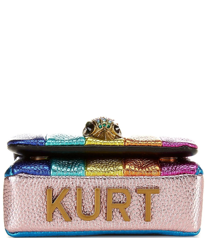 Kurt Geiger London Nano Kensington Rainbow Stripe Kurt Crossbody Bag