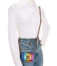 Kurt Geiger London Nano Kensington Rainbow Stripe Kurt Crossbody Bag
