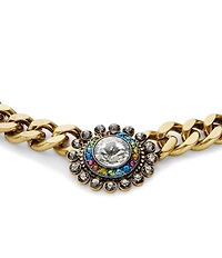 Kurt Geiger London Octavia Gemstone Curb Chain Necklace