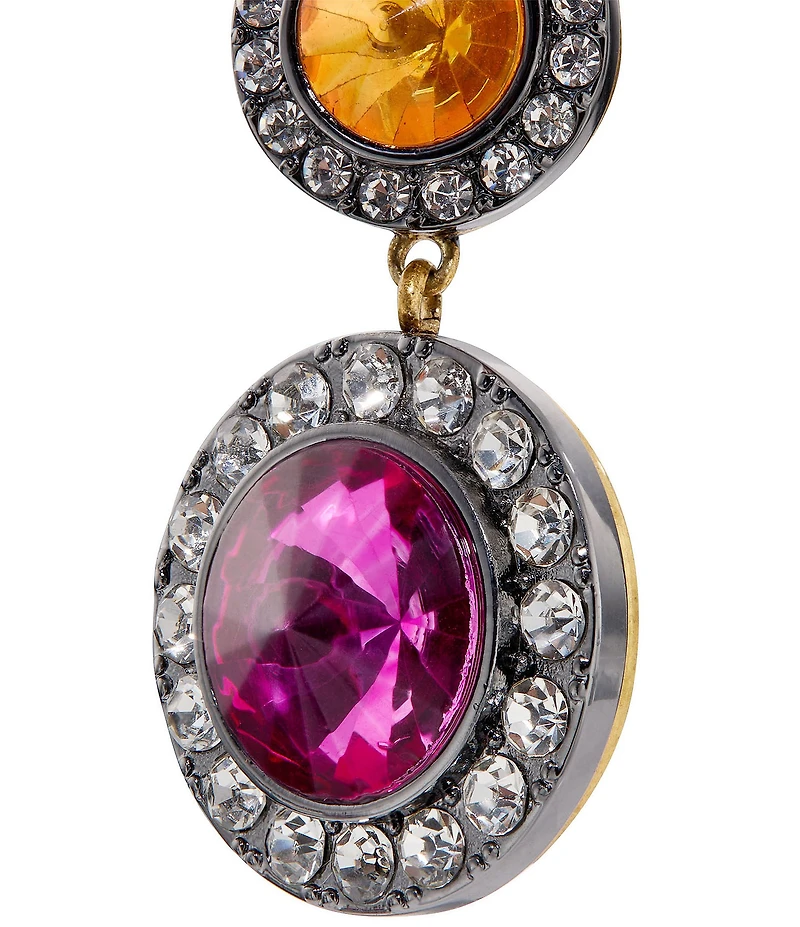 Kurt Geiger London Octavia Gemstone Mismatched Linear Earrings