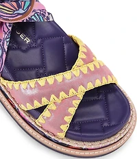 Kurt Geiger London Orson Ankle Wrap Scarf Butterfly Platform Sandals