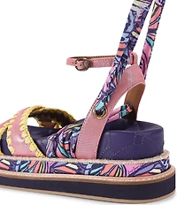 Kurt Geiger London Orson Ankle Wrap Scarf Butterfly Platform Sandals