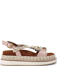 Kurt Geiger London Orson Beaded Rope Leather Slingback Sandals