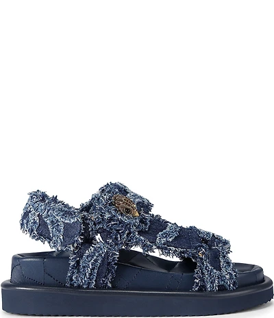Kurt Geiger London Orson Denim Logo Slingback Sandals