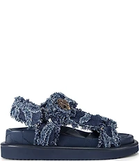 Kurt Geiger London Orson Denim Logo Slingback Sandals
