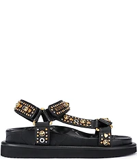 Kurt Geiger London Orson Leather Studded Slingback Sandals