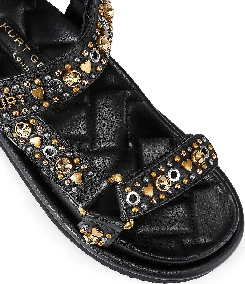 Kurt Geiger London Orson Leather Studded Slingback Sandals
