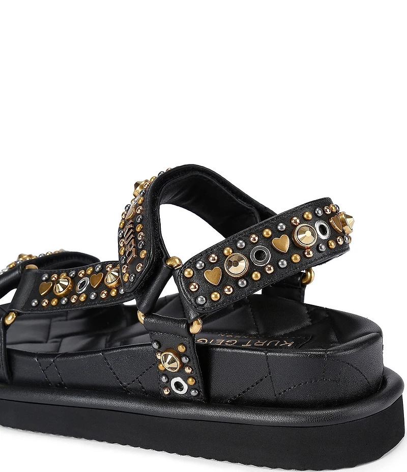 Kurt Geiger London Orson Leather Studded Slingback Sandals