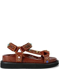 Kurt Geiger London Orson Leather Studded Slingback Sandals