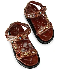 Kurt Geiger London Orson Leather Studded Slingback Sandals