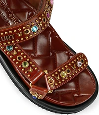 Kurt Geiger London Orson Leather Studded Slingback Sandals