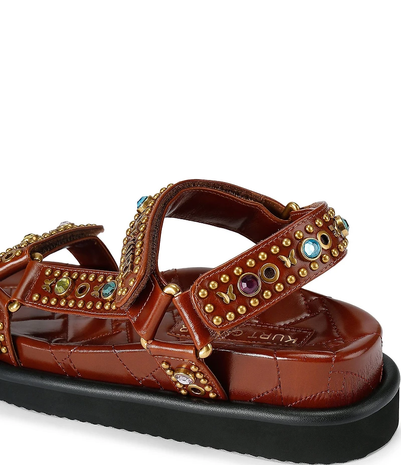 Kurt Geiger London Orson Leather Studded Slingback Sandals