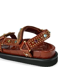 Kurt Geiger London Orson Leather Studded Slingback Sandals