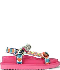 Kurt Geiger London Orson Multi Print Logo Slingback Sandals