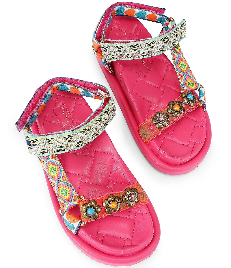 Kurt Geiger London Orson Multi Print Logo Slingback Sandals