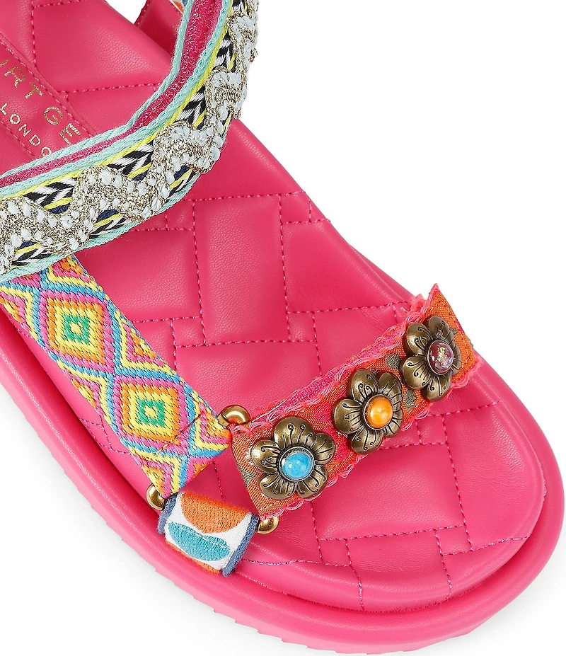 Kurt Geiger London Orson Multi Print Logo Slingback Sandals