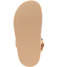 Kurt Geiger London Orson Printed Ankle Wrap Scarf Platform Sandals