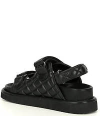 Kurt Geiger London Orson Leather Quilted Platform Slingback Sandals