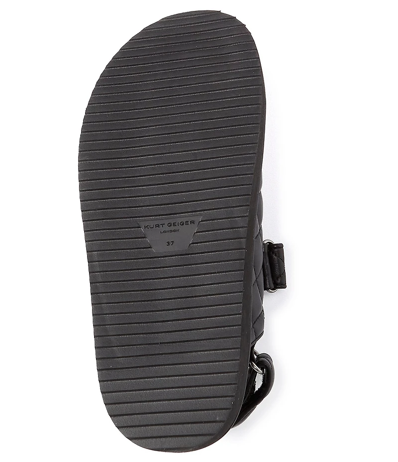 Kurt Geiger London Orson Leather Quilted Platform Slingback Sandals