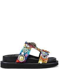 Kurt Geiger London Orson Tutti Fruitti Jewel Ornamented Satin Slide Sandals
