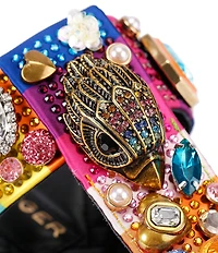 Kurt Geiger London Orson Tutti Fruitti Jewel Ornamented Satin Slide Sandals