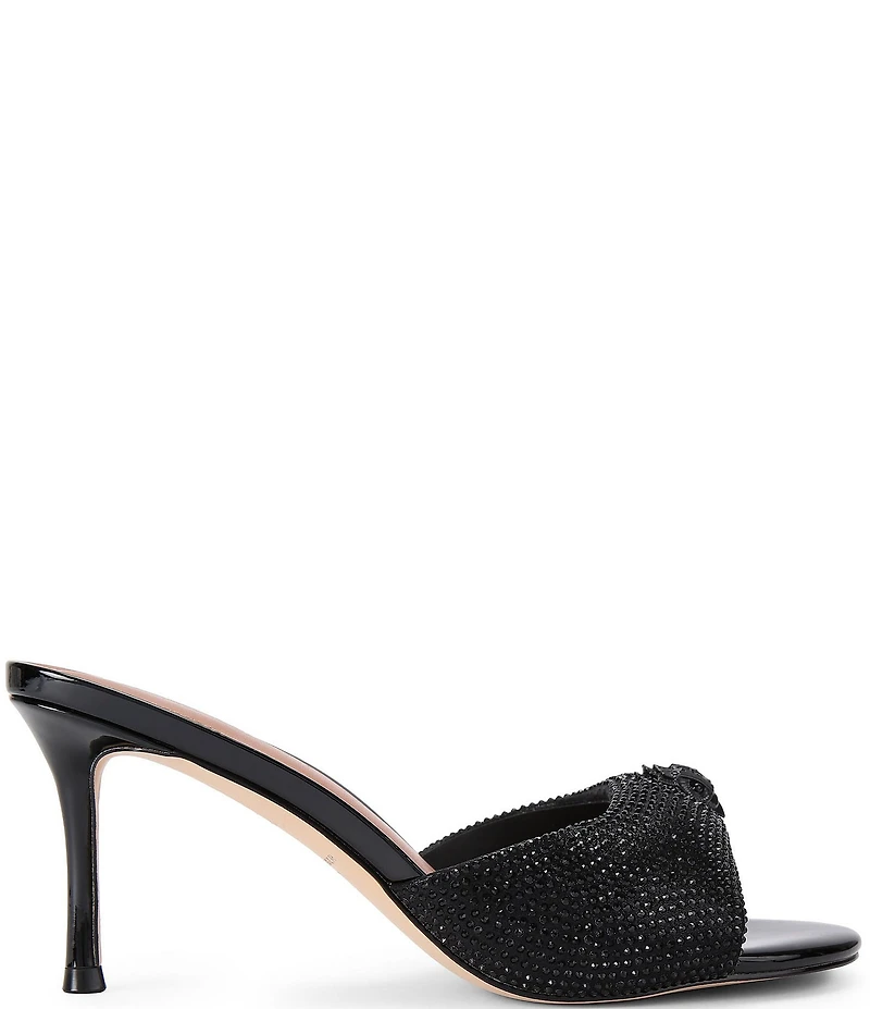 Kurt Geiger London Oxford Crystal Embellished Logo Slip-on Drench Dress Mule Sandals