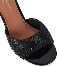Kurt Geiger London Oxford Crystal Embellished Logo Slip-on Drench Dress Mule Sandals
