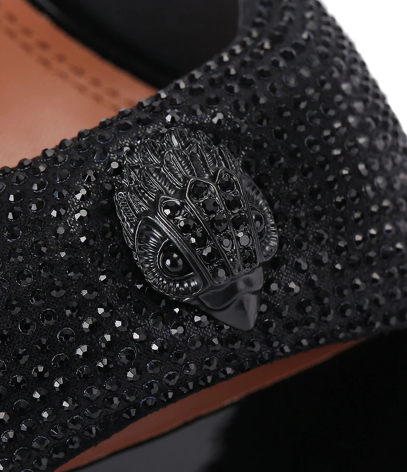 Kurt Geiger London Oxford Crystal Embellished Logo Slip-on Drench Dress Mule Sandals