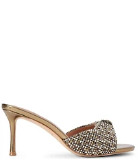 Kurt Geiger London Oxford Crystal Embellished Logo Slip-on Dress Sandals