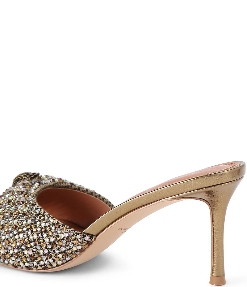 Kurt Geiger London Oxford Crystal Embellished Logo Slip-on Dress Sandals