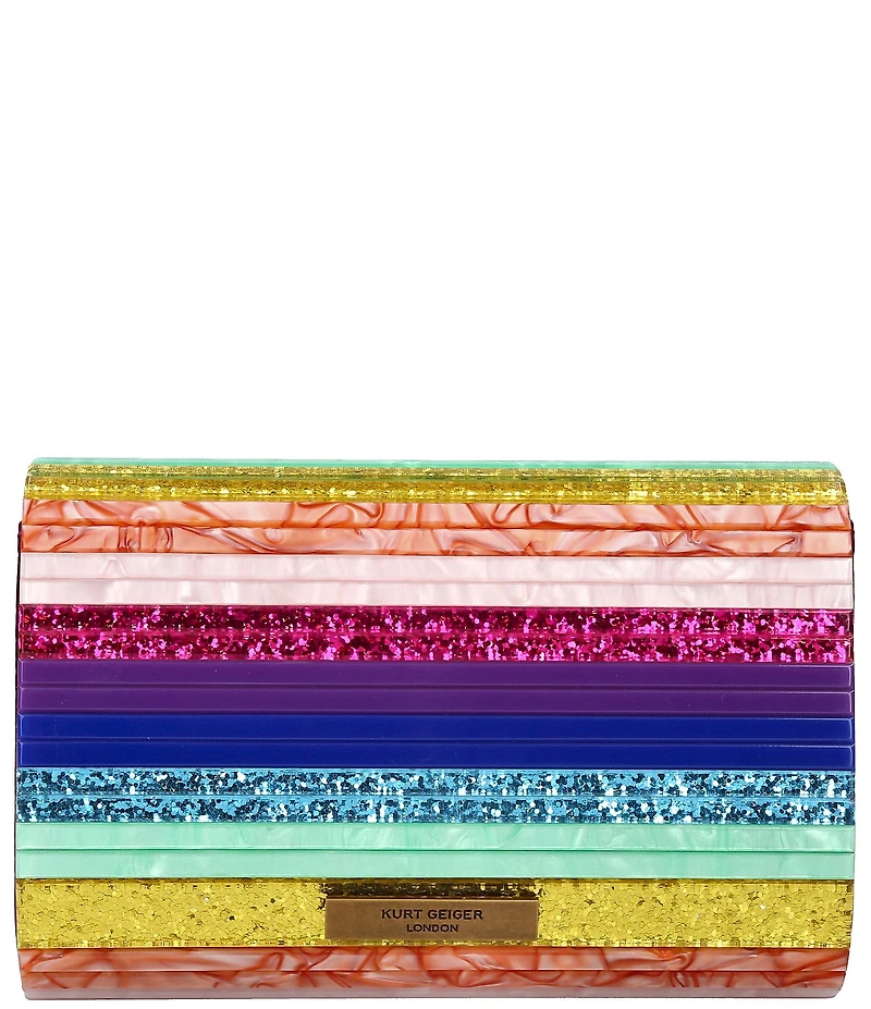 Kurt Geiger London Party Rainbow Glitter Eagle Clutch