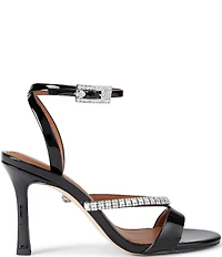 Kurt Geiger London Patent Crystal Embellished Strap Dress Sandals