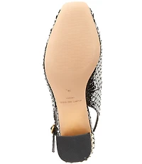 Kurt Geiger London Chelsea Snake Patent Leather Logo Ornament Slingback Pumps