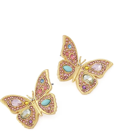 Kurt Geiger London Pav Butterfly Stud Earrings
