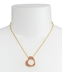 Kurt Geiger London Pav Heart Short Pendant Necklace