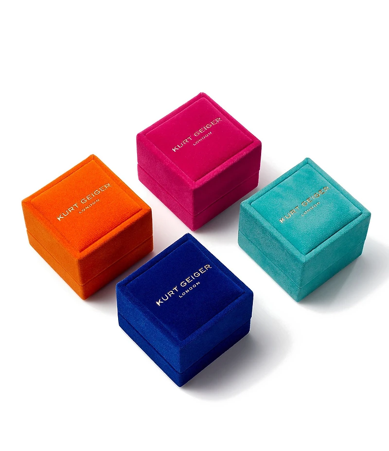 Kurt Geiger London Pav Heart Stone Cocktail Ring