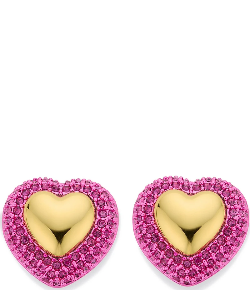 Kurt Geiger London Pav Heart Stud Earrings