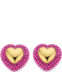 Kurt Geiger London Pav Heart Stud Earrings