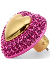 Kurt Geiger London Pav Heart Stud Earrings