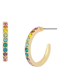 Kurt Geiger London Pav Rainbow Huggie Hoop Earrings