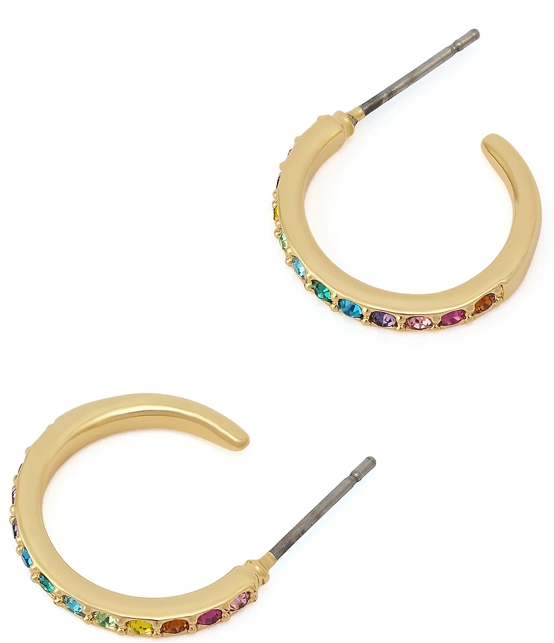 Kurt Geiger London Pav Rainbow Huggie Hoop Earrings
