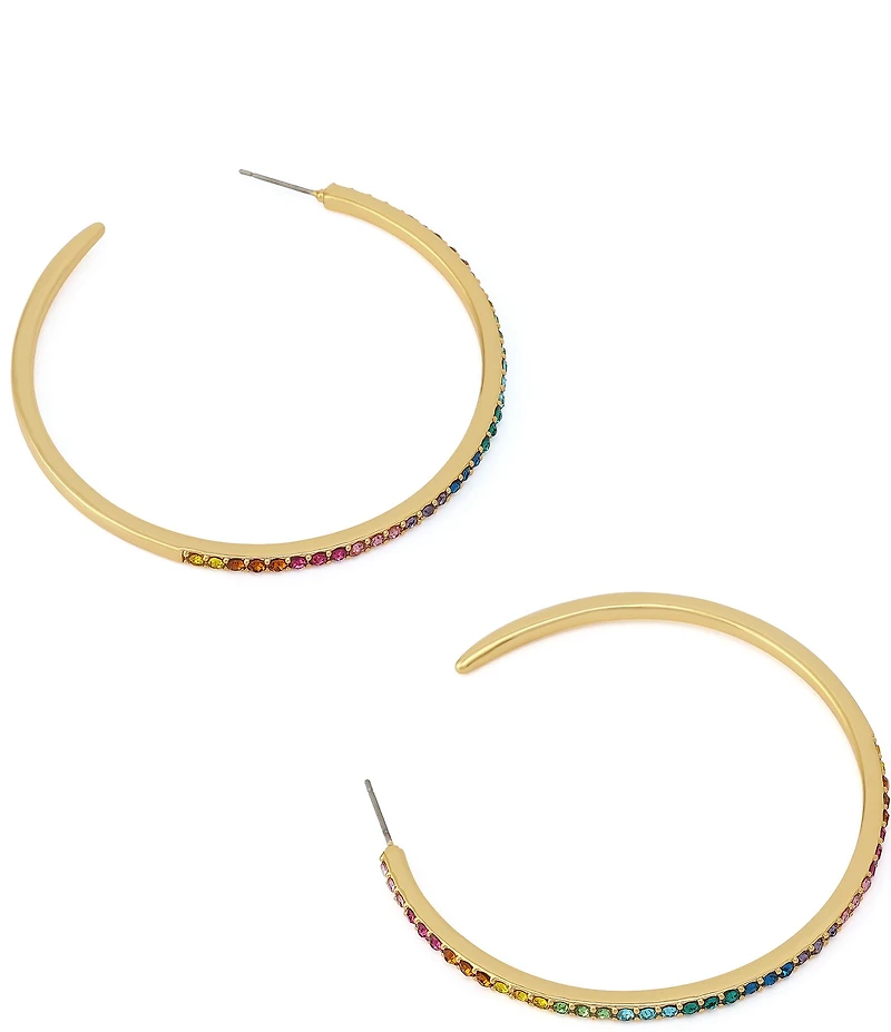 Kurt Geiger London Pav Rainbow Large Hoop Earrings