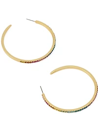 Kurt Geiger London Pav Rainbow Large Hoop Earrings